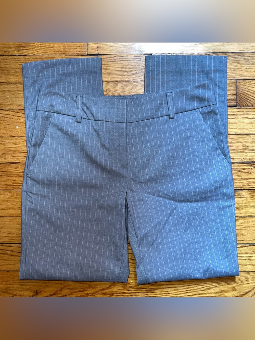 y2k gray pinstripe low waisted pants